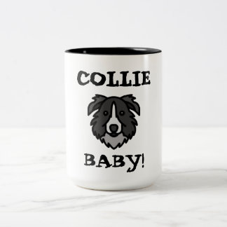 Border Collie Liebhaber Stolz Süßes Hundedesign Zweifarbige Tasse