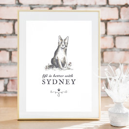 Border Collie Life ist besser mit einem benutzerde Poster