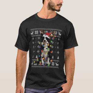 Border Collie Light Rentier Weihnachtsmannmütze Ug T-Shirt