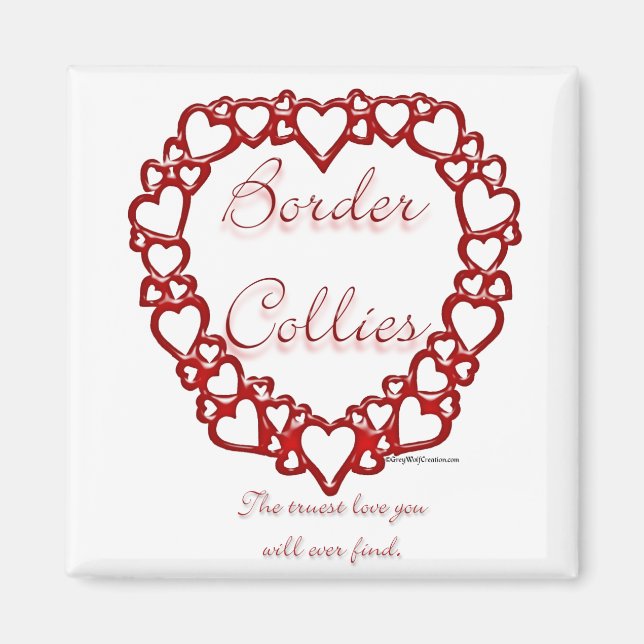 Border Collie Love Magnet (Vorne)