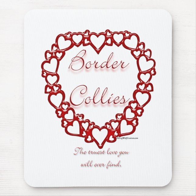 Border Collie Love Mousepad (Vorne)