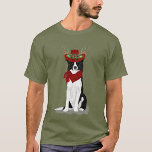 Border Collie Lover Funny Christmas Dog Holiday T-Shirt