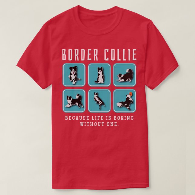 Border Collie Lover Geschenk T-Shirt (Design vorne)