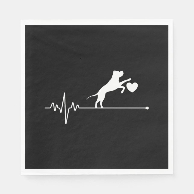 Border Collie Lover Mama gibt Heartbeat Mutter D Serviette (Vorderseite)