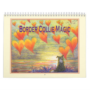 Border Collie Magic Wall Kalender, Bild einen Mona Kalender