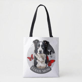 Border Collie Mama-Tasche - Roter Schmetterling Hu