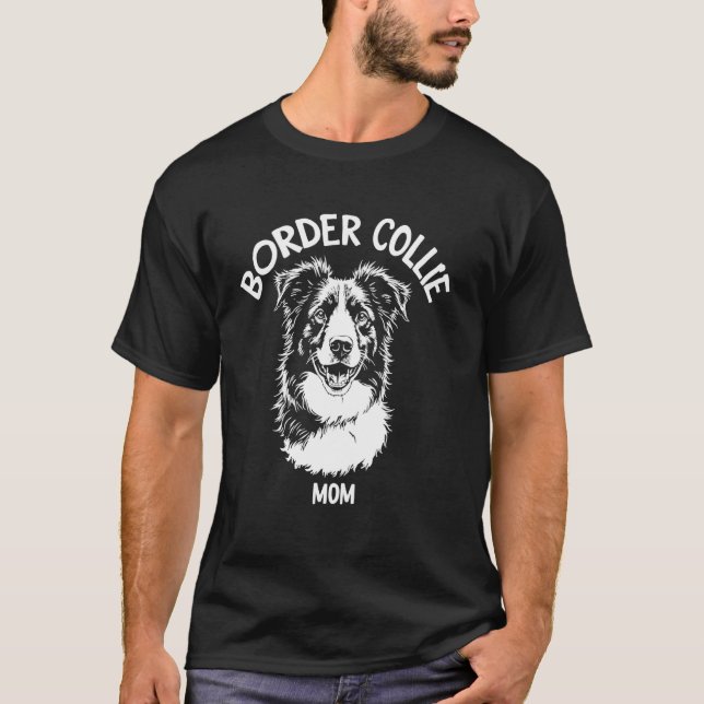 Border Collie Mutter T-Shirt (Vorderseite)
