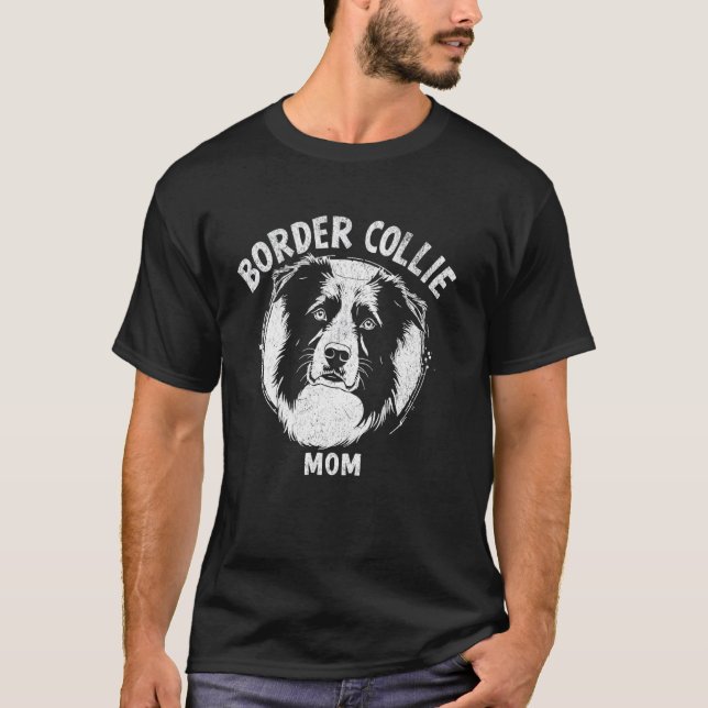 Border Collie Mutter T-Shirt (Vorderseite)