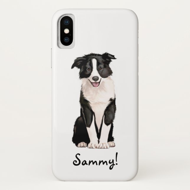 Border-Collie-Namenskundengerechtes Case-Mate iPhone Hülle (Rückseite)