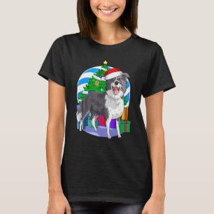 Border Collie Niedlich Dog Weihnachtsbaumdekor T-Shirt