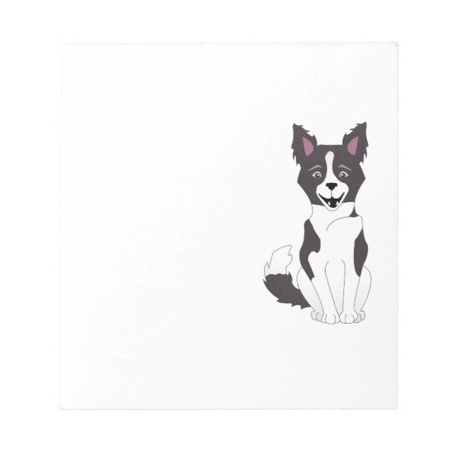 Border Collie Notizblock (Vorderseite)