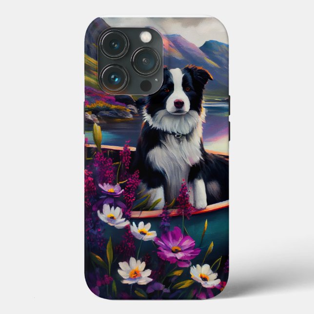 Border Collie on a Paddle: Ein Landschaftliches Ab Case-Mate iPhone Hülle (Rückseite)