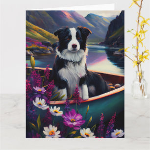 Border Collie on a Paddle: Ein Landschaftliches Ab Karte