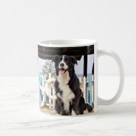 Border Collie on the beach Kaffeetasse