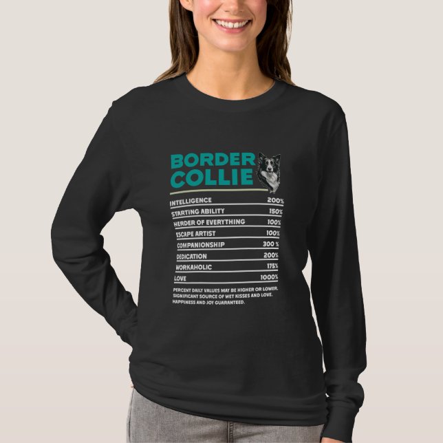 Border Collie Owner BORDER COLLIE NUTRIE Funny T-Shirt (Vorderseite)