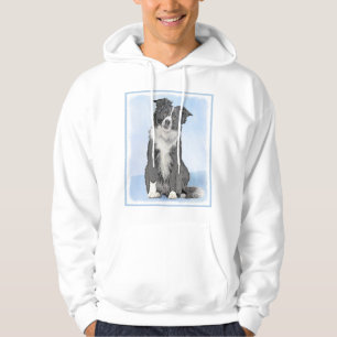 Border Collie Painting - Niedliche Original Dog Ar Hoodie