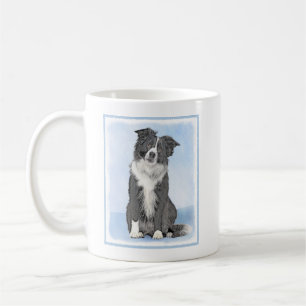 Border Collie Painting - Niedliche Original Dog Ar Kaffeetasse