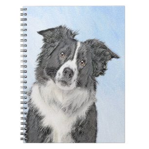 Border Collie Painting - Niedliche Original Dog Ar Notizblock