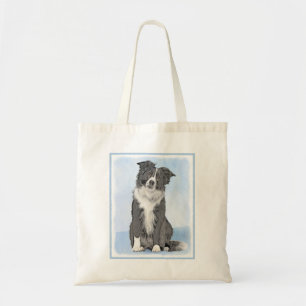 Border Collie Painting - Niedliche Original Dog Ar Tragetasche