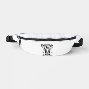 Border Collie Papa Vintage Gravur Hund Shirt Desig Bauchtasche