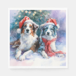 Border Collie-Papiertaschentuch Serviette