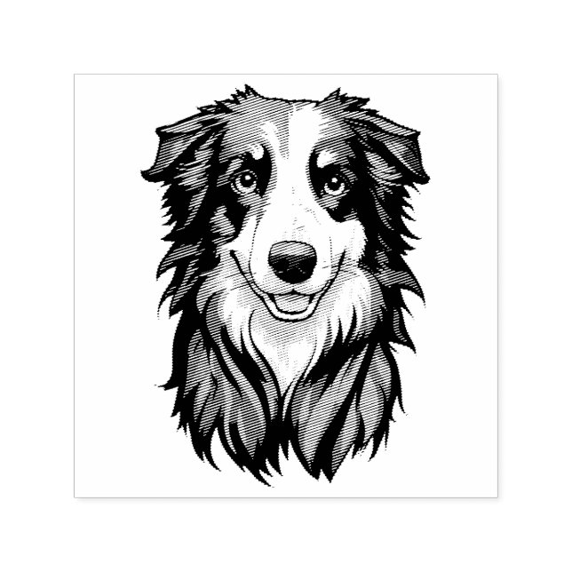 Border Collie Permastempel (Design)