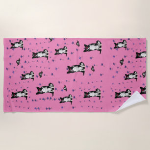 Border Collie Pirat Hund  Strandtuch