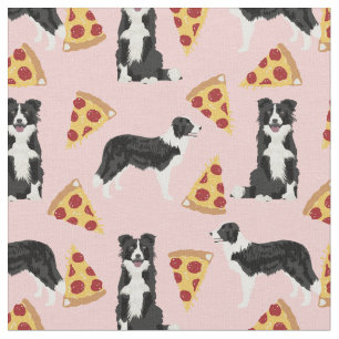 Border Collie Pizza Stoff