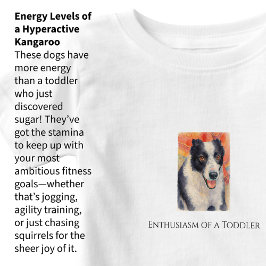Border Collie Portrait Digital Painting Baby T-shirt