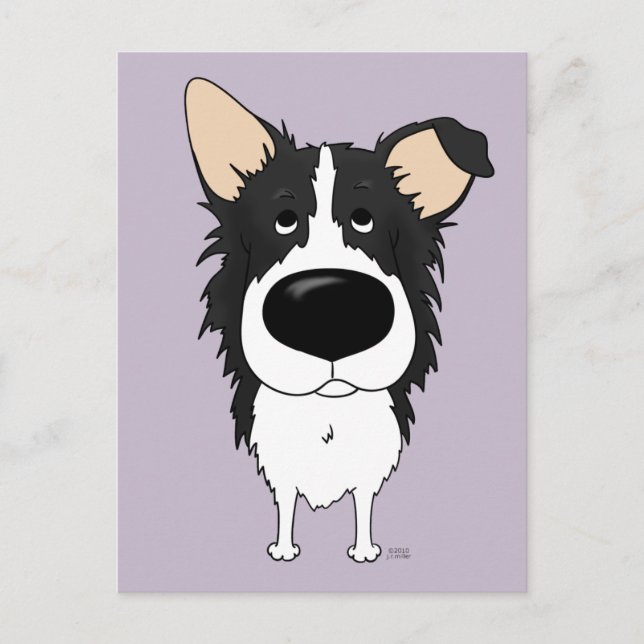 Border Collie Postcard Postkarte (Vorderseite)