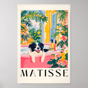 Border Collie Print, Funny Bathrop Wall Art, Aest Poster