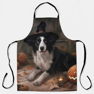 Border Collie Pumpkins Halloween Beängstigend Schürze