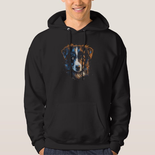 Border Collie Puppy Australian Shepherd Dog Dogs G Hoodie (Vorderseite)