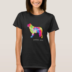Border Collie Puppy Dog Owner Hippy Gefärbte Krawa T-Shirt