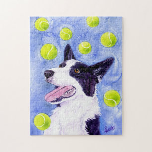 Border-Collie-Puzzlespiel - "das Gold der Elsters Puzzle
