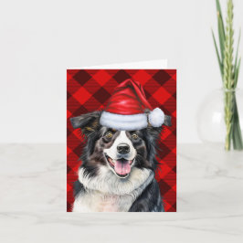 Border Collie Red Buffalo Karierte Weihnachten