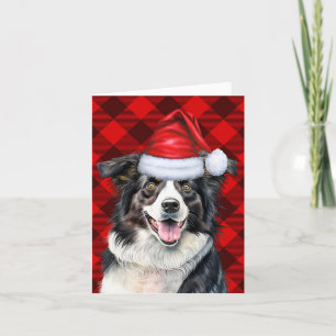 Border Collie Red Buffalo Karierte Weihnachten