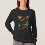 Border Collie Reindeer Christmas Santa Riding Dog T-Shirt<br><div class="desc">Border Collie Reindeer Christmas Santa Riding Dog Pajamas Shirt. Perfect gift for your dad,  mom,  dad,  men,  women,  friend and family members on Thanksgiving Day,  Christmas Day,  Mothers Day,  Fathers Day,  4th of July,  1776 Independent Day,  Veterans Day,  Halloween Day,  Patrick's Day</div>