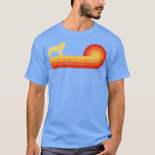 Border Collie Retro Vintag Sunset 60er 70er für Mä T-Shirt