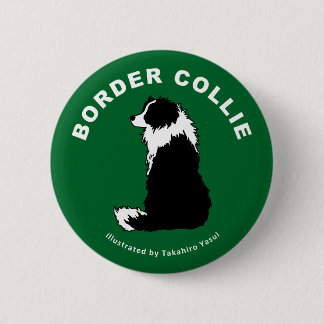 Border-Collie-runder Knopf Button