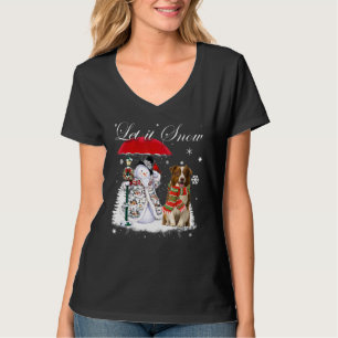Border Collie Santa Dog Weihnachts Snowman Xmas Pa T-Shirt