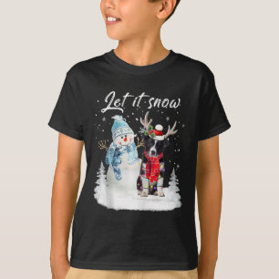 Border Collie Santa Dog Weihnachts Snowman Xmas Pa T-Shirt