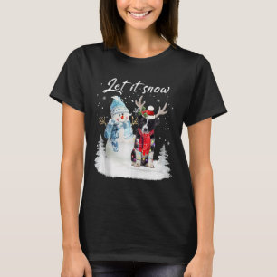 Border Collie Santa Dog Weihnachts Snowman Xmas Pa T-Shirt