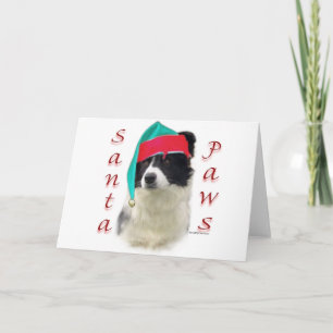 Border Collie Santa Paws Feiertagskarte