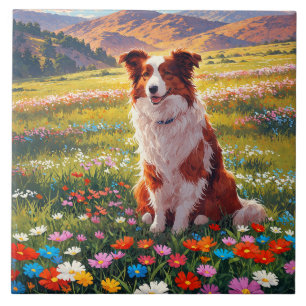 Border Collie Schäferhund Fliese