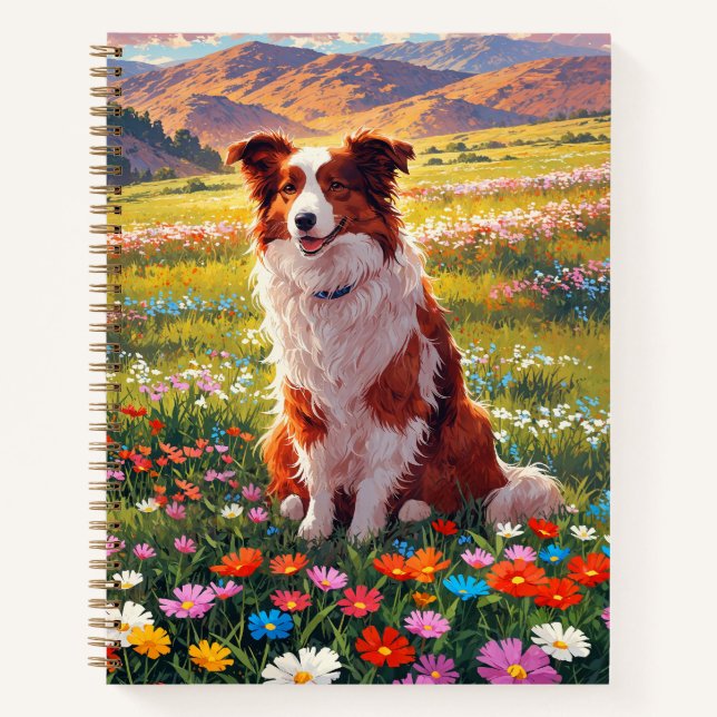 Border Collie Schäferhund Notizbuch (Vorderseite)