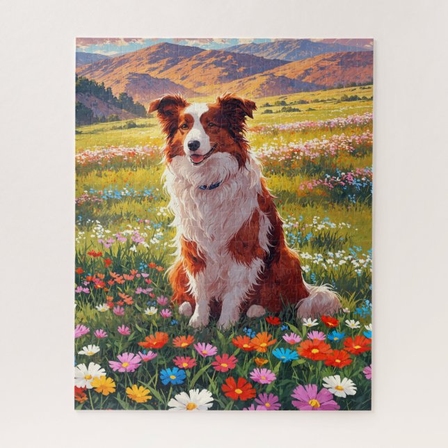 Border Collie Schäferhund Puzzle (Vertikal)