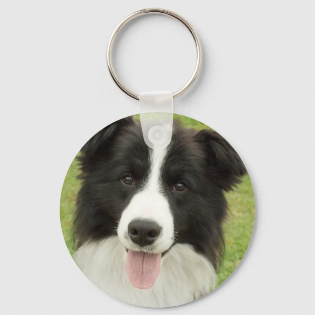 Border Collie Schlüsselanhänger (Vorderseite)