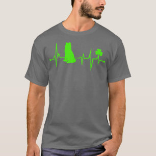 Border Collie Shamrock Heartbeat T-Shirt