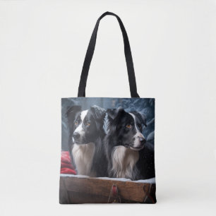 Border Collie Snowy Sleigh Weihnachtsdekoration 